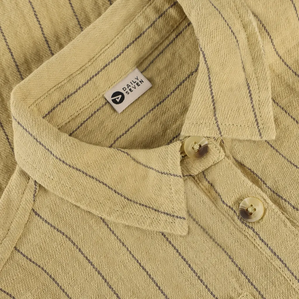 Overhemd stripe (pale olive green)
