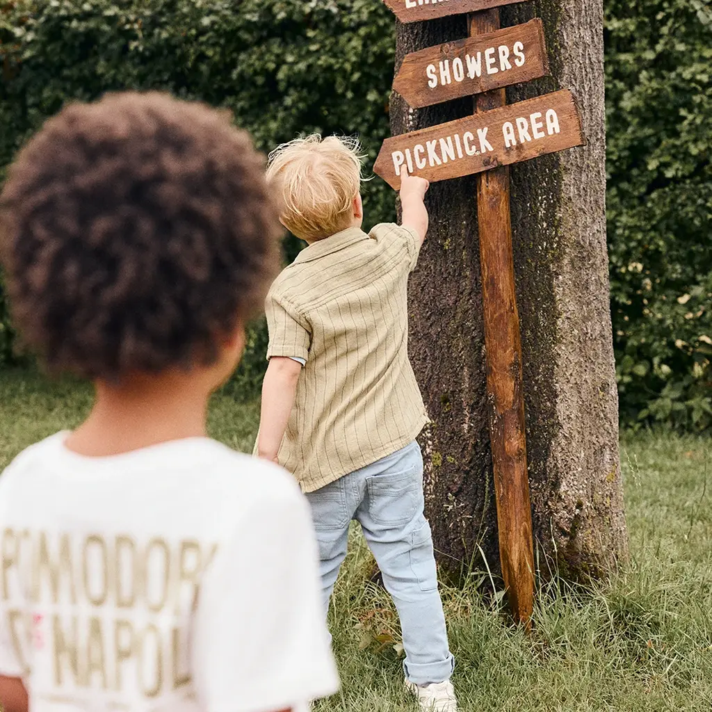 Overhemd stripe (pale olive green)