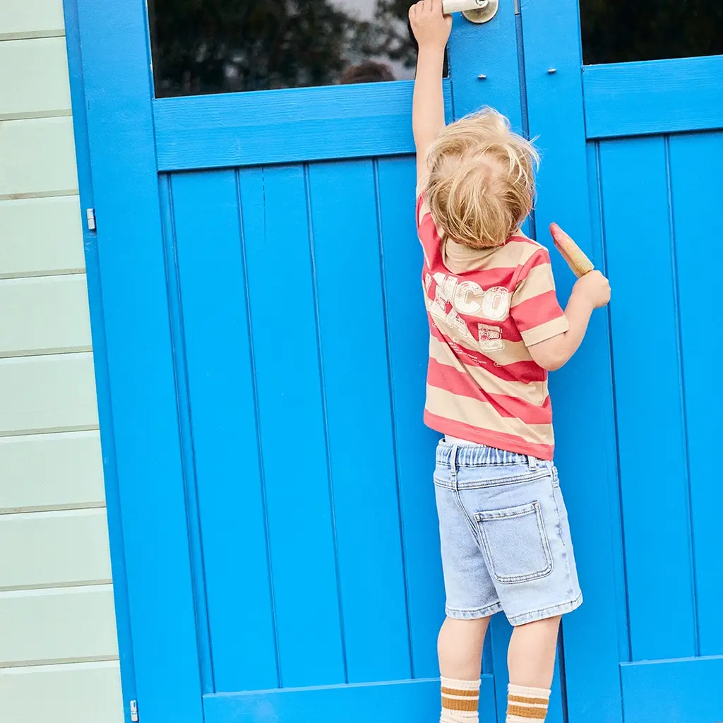 T-shirt stripe Backprint (chrysanthemum)