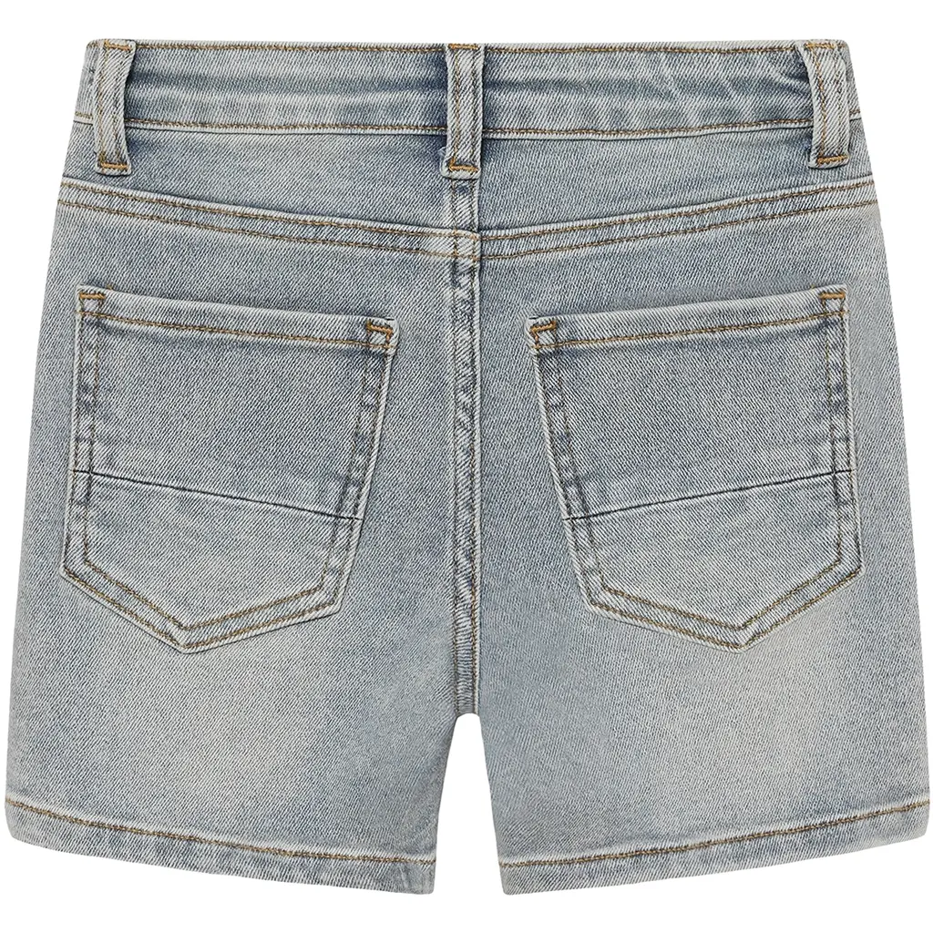 Korte spijkerbroek (used medium denim)