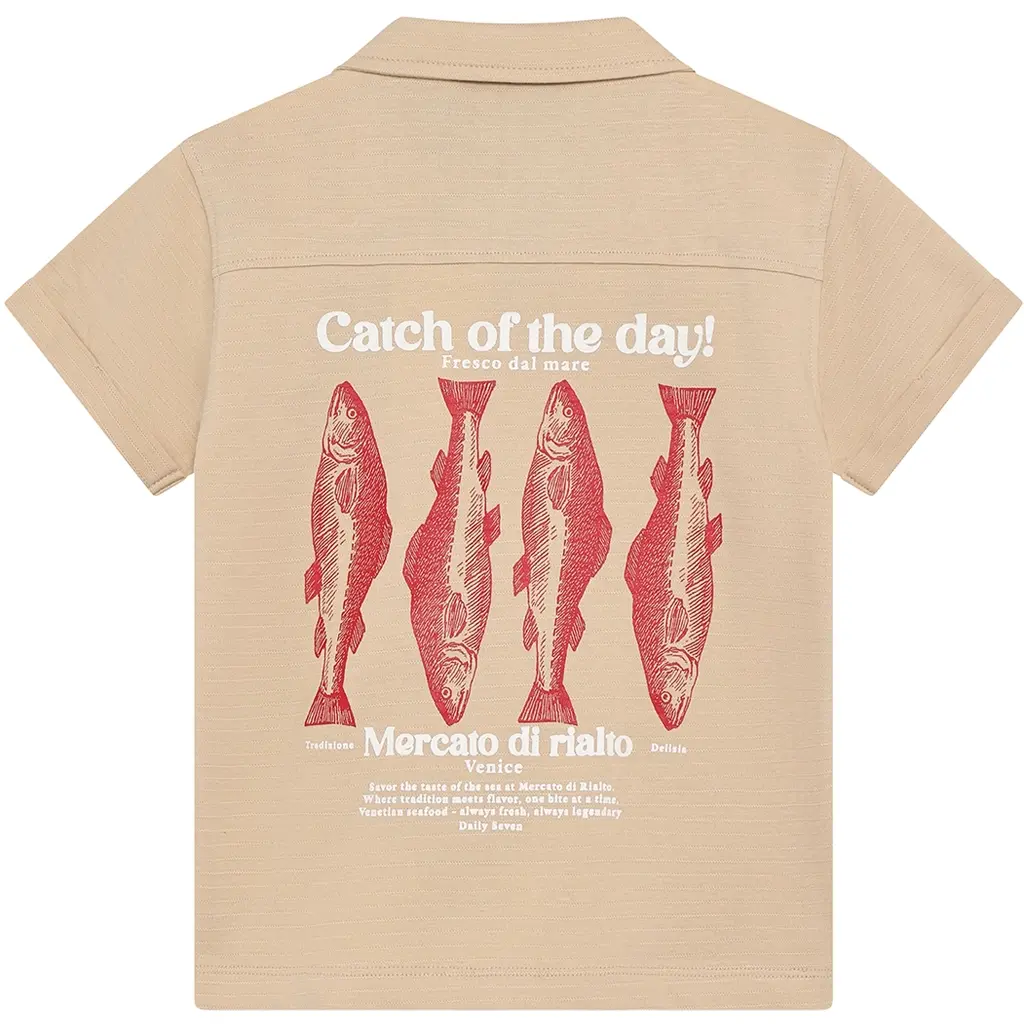 Overhemd Backprint (latte sand)