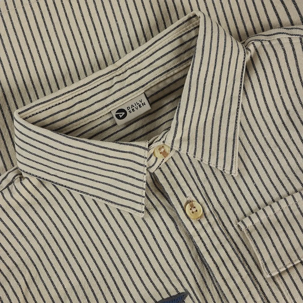 Overhemd stripe (egret)