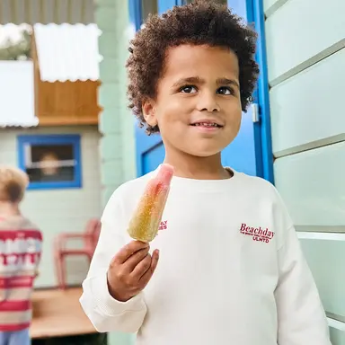 Trui oversized Backprint (egret)