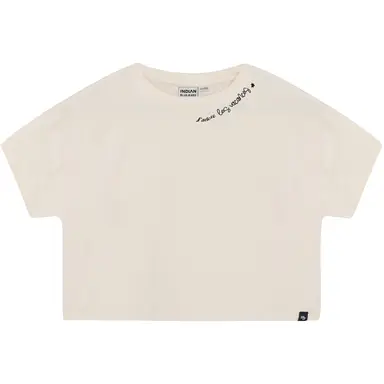 T-shirt cropped backprint (sandshell)
