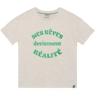 T-shirt wide fit (light sand melange)