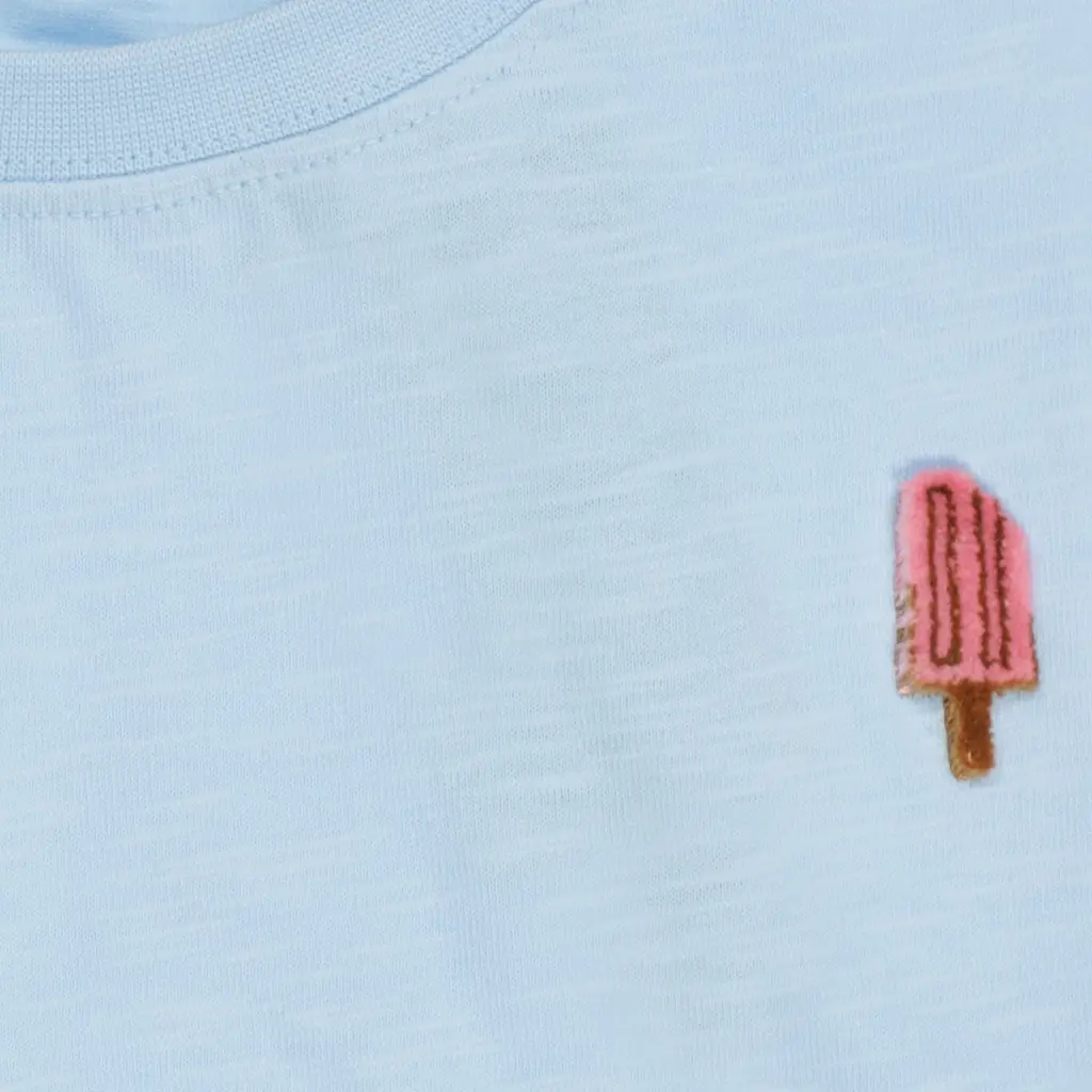 T-shirt Poppi backprint (blue bell)