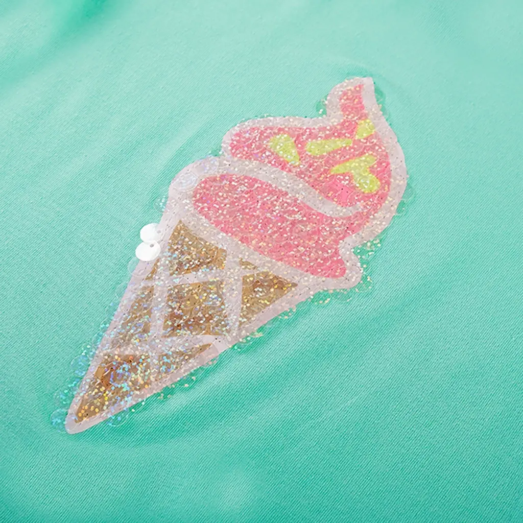 T-shirt Lou pailletten (mint)