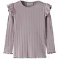 Name It Longsleeve rib ruffle SLIM Blitta (dawn pink melange)