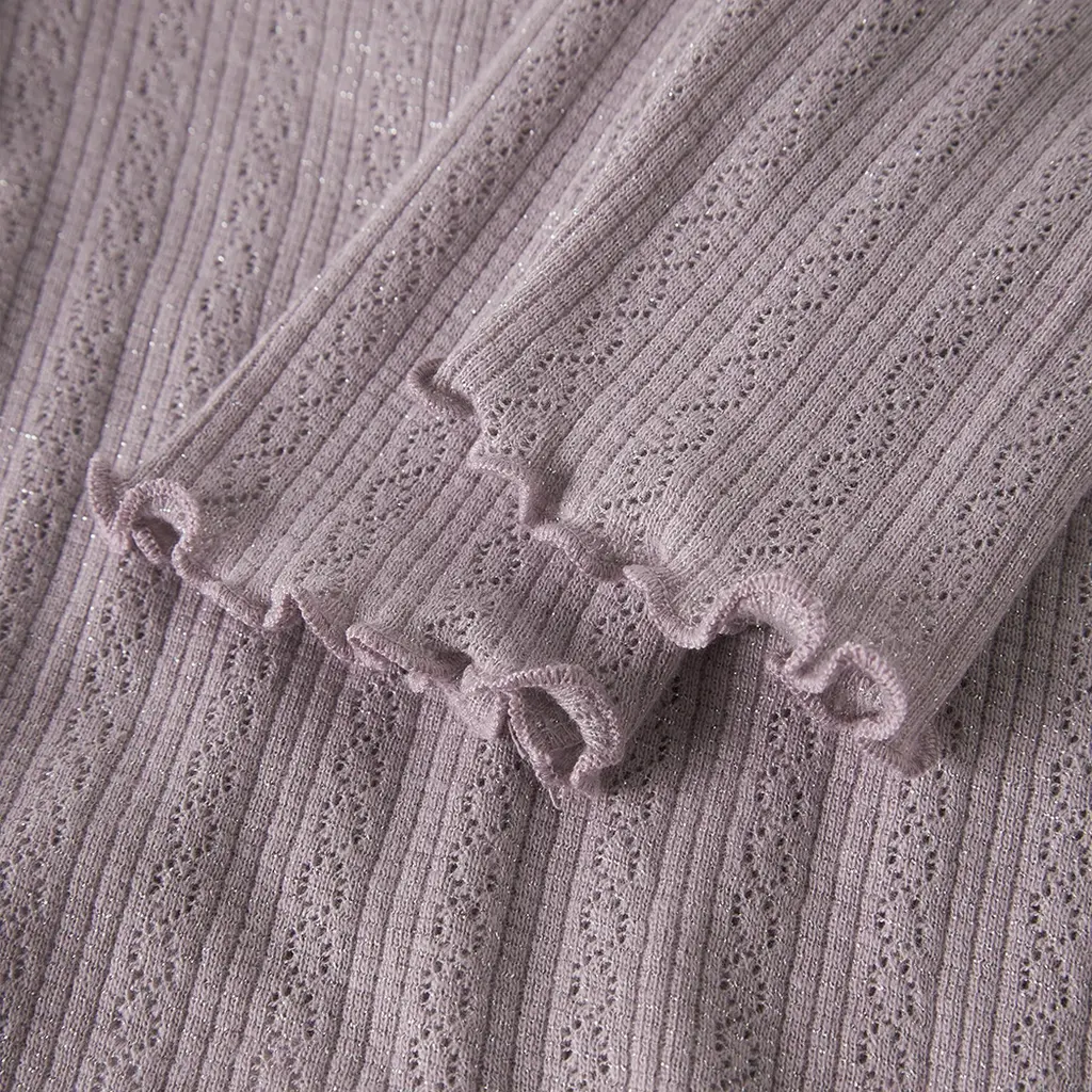 Broekje rib SLIM Blitta (dawn pink melange)