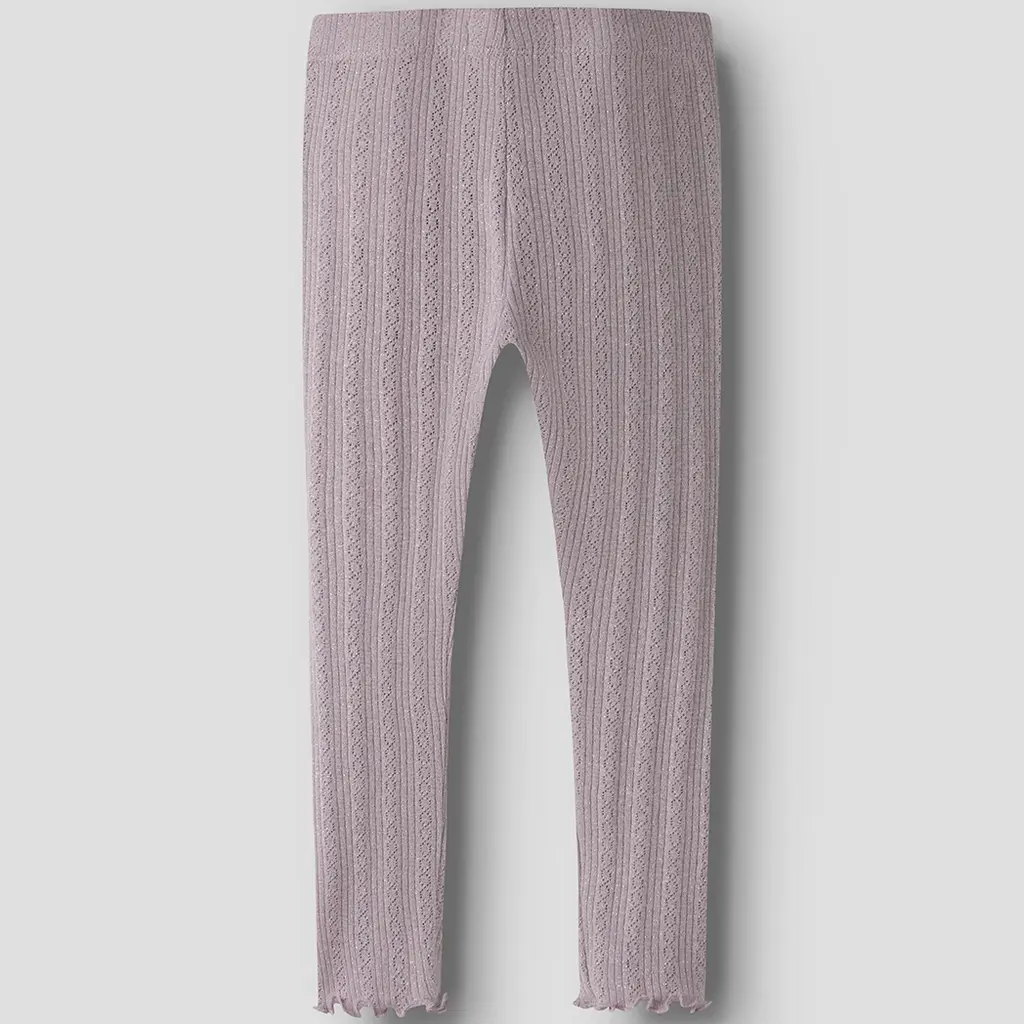 Broekje rib SLIM Blitta (dawn pink melange)
