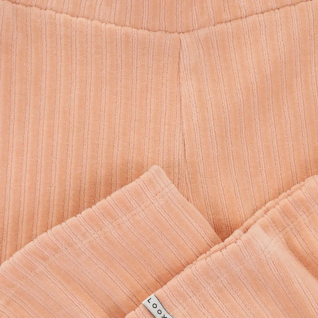 Broek flared rib (soft apricot)