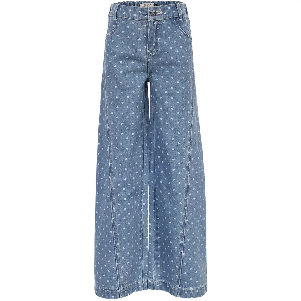 Spijkerbroek wide fit (denim hearts)