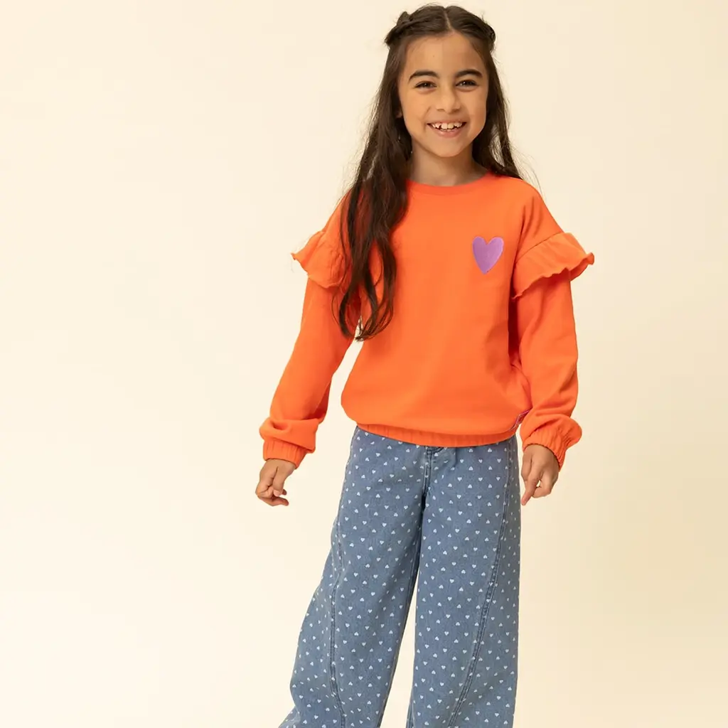 Spijkerbroek wide fit (denim hearts)