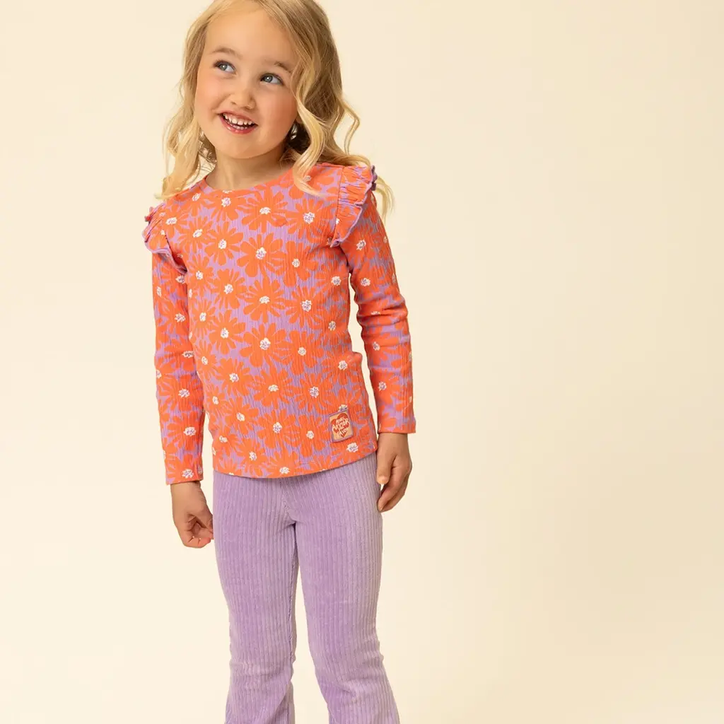 Broek flared rib (lilac)