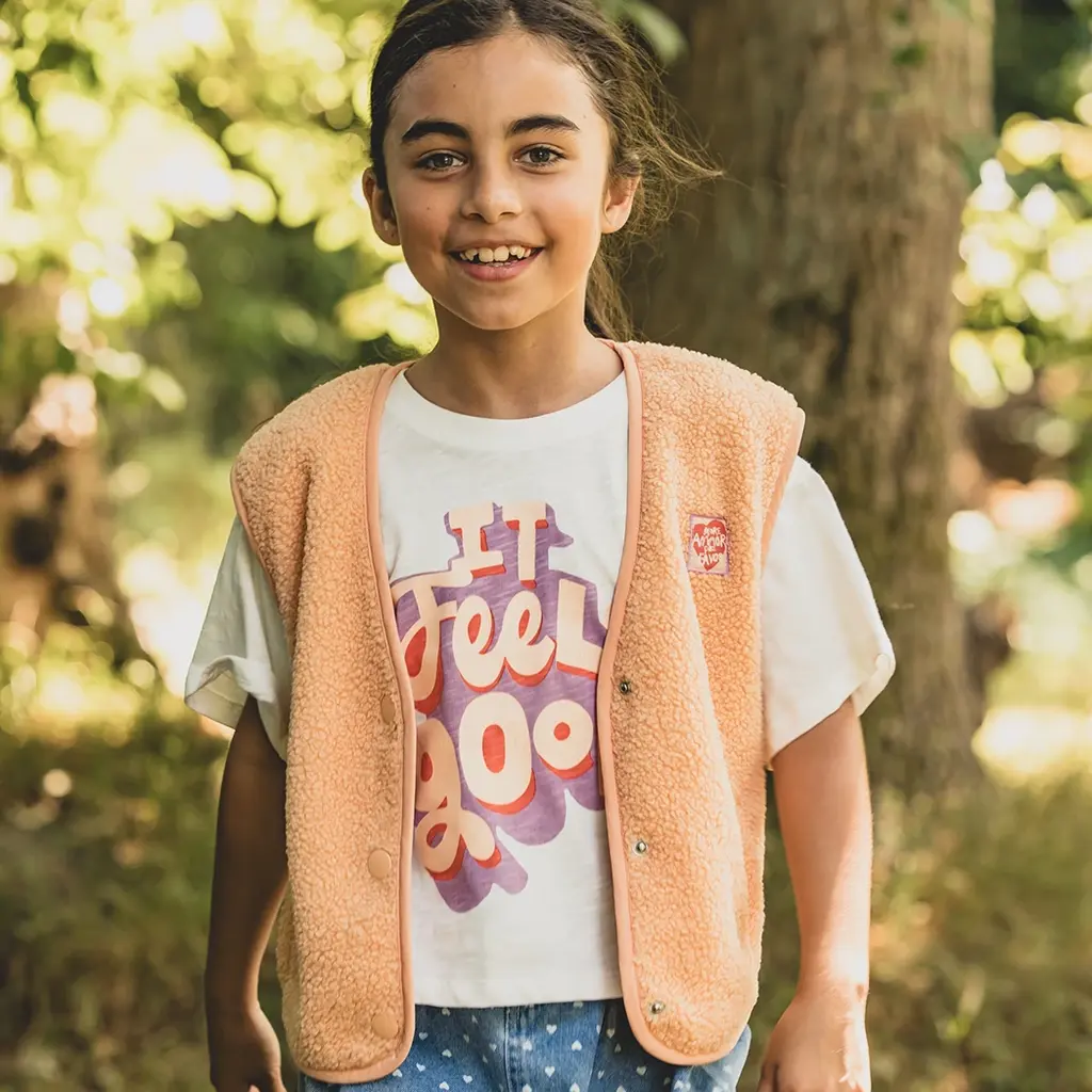 Gilet teddy (soft apricot)