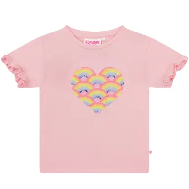 T-shirt Faro pailletten (light pink)