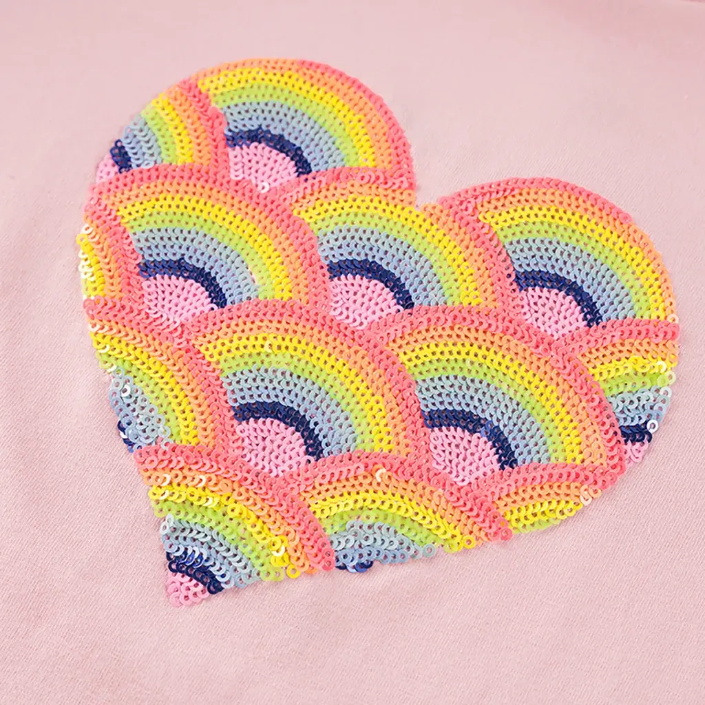 T-shirt Faro pailletten (light pink)