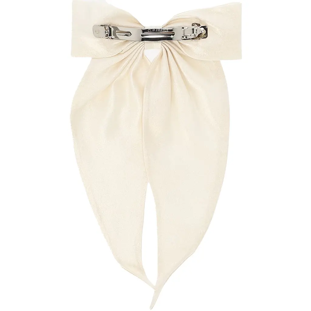 Haarclip Rania strik (pearl)