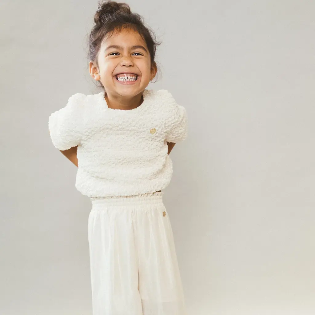 T-shirt Elstree crop (pearl)