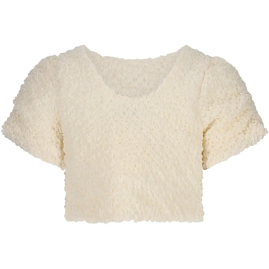 T-shirt Elstree crop (pearl)