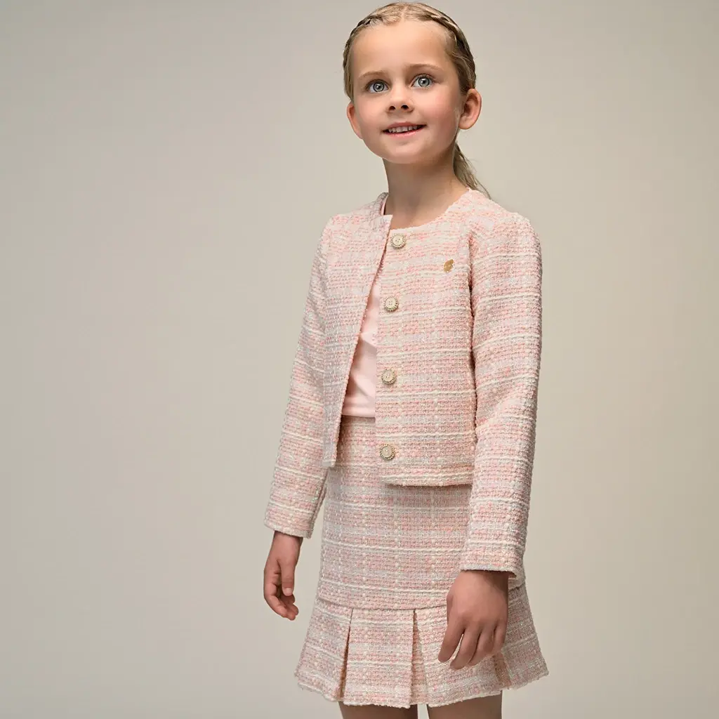 Rokje Tivvy tweed (pink symphony)