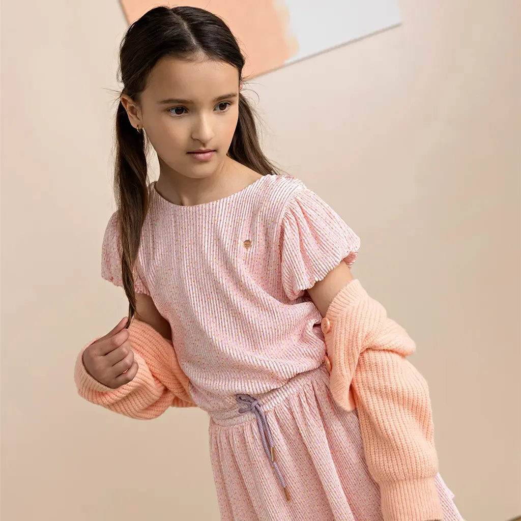 Jurk Miron plisse (vintage pink)