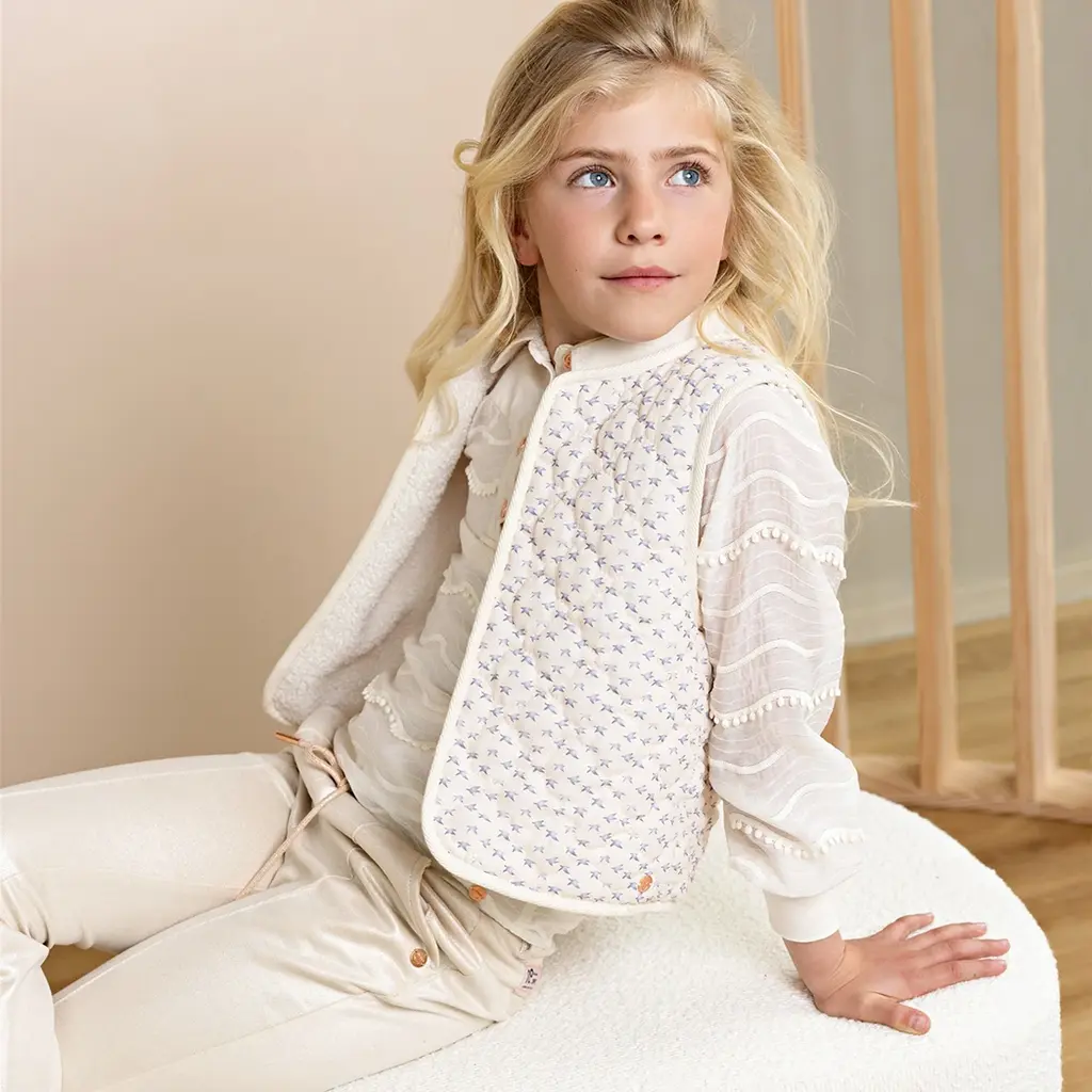 Gilet Katya REVERSIBLE (pearled ivory)