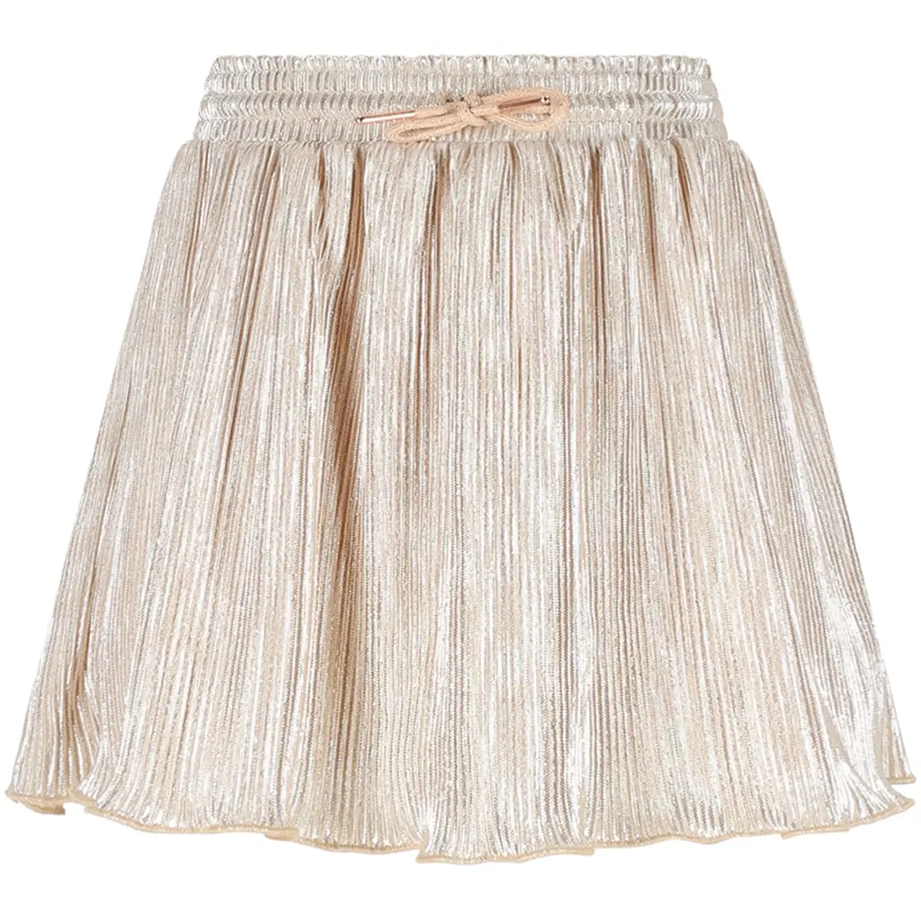 Rokje Nele metallic plisse (pearled ivory)