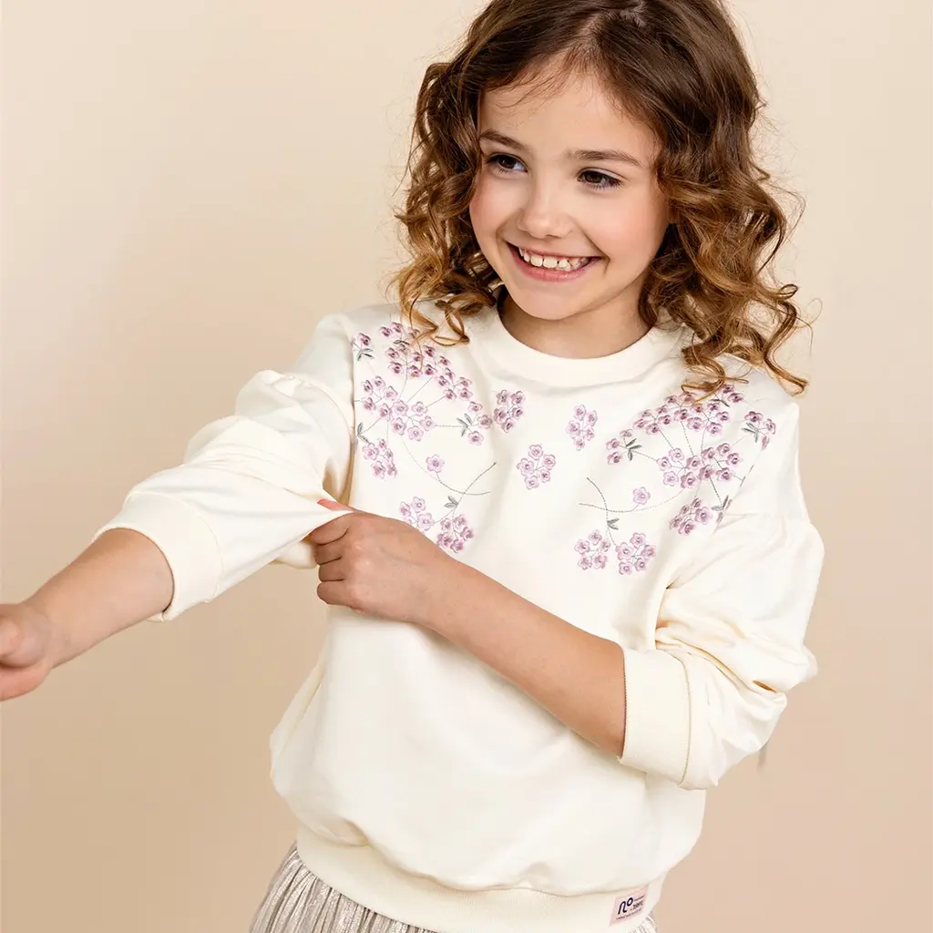 Rokje Nele metallic plisse (pearled ivory)