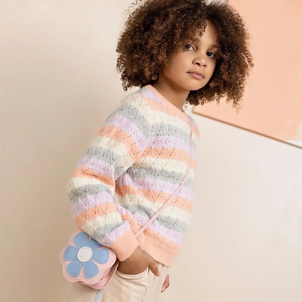 Trui Kiddo striped (light peach)