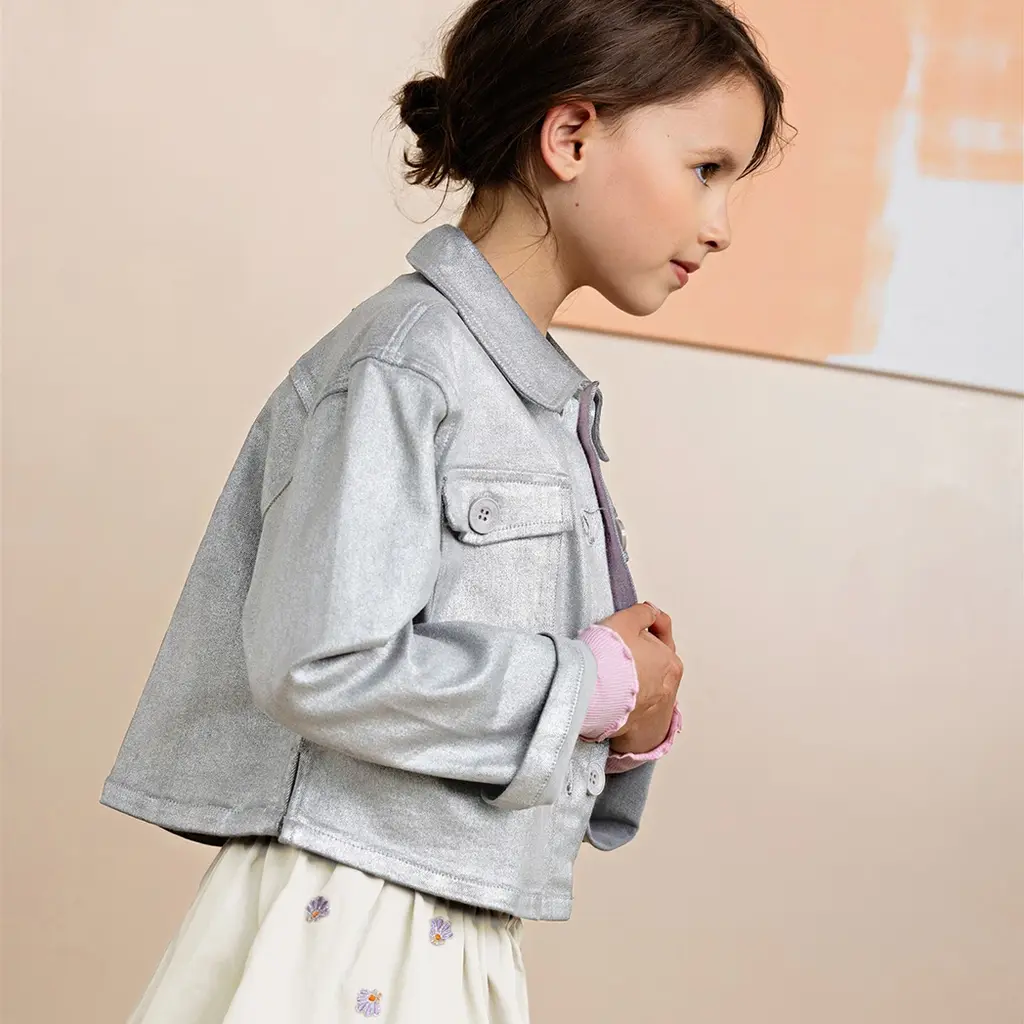 Spijkerjasje Dimsy foil coating (warm grey)