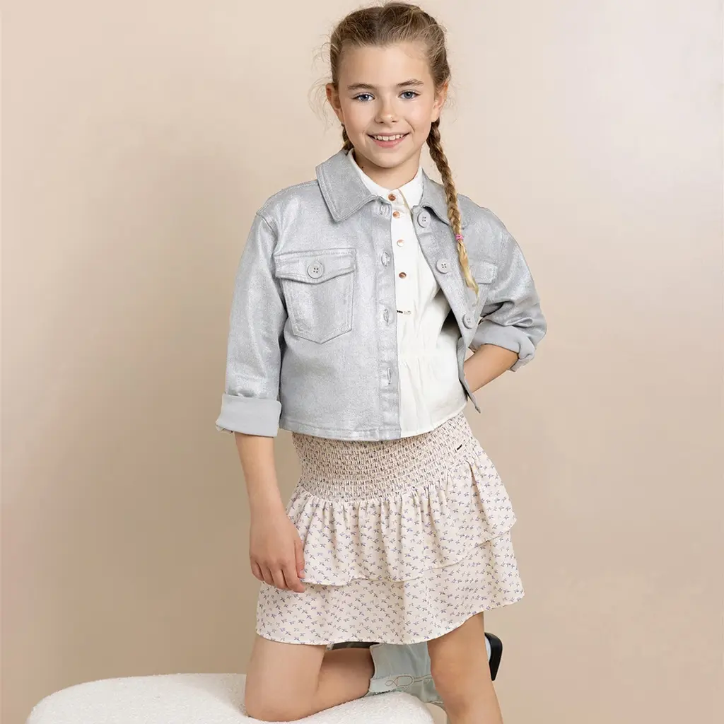 Spijkerjasje Dimsy foil coating (warm grey)