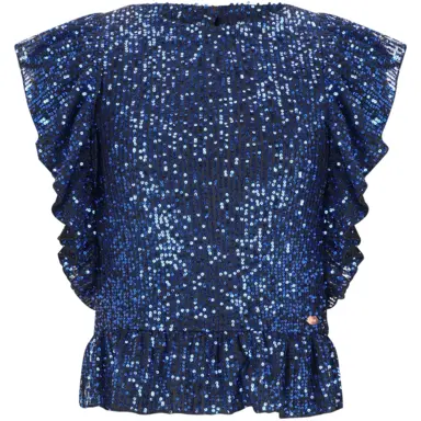 Top Teddy pailletten (ensign blue)