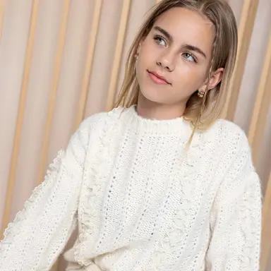 Gebreide trui Katy (pearled ivory)