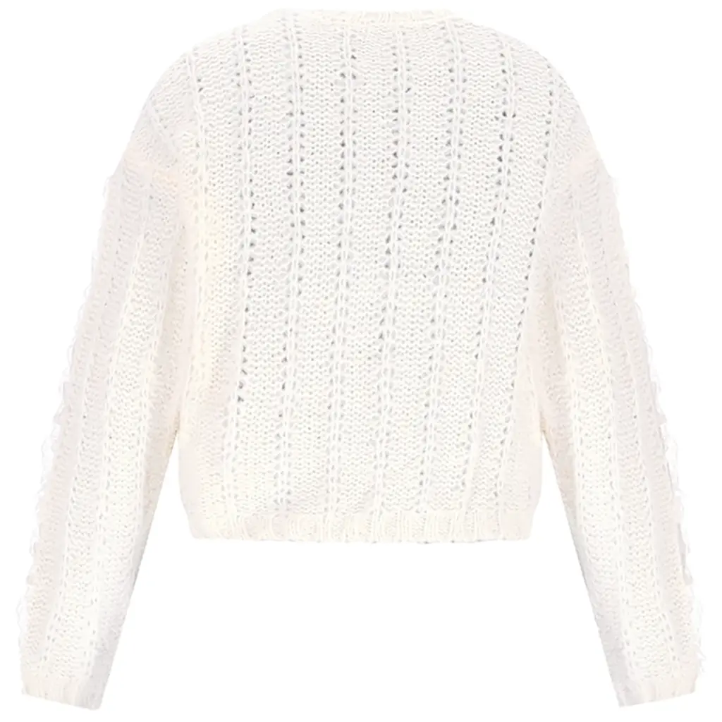 Gebreide trui Katy (pearled ivory)