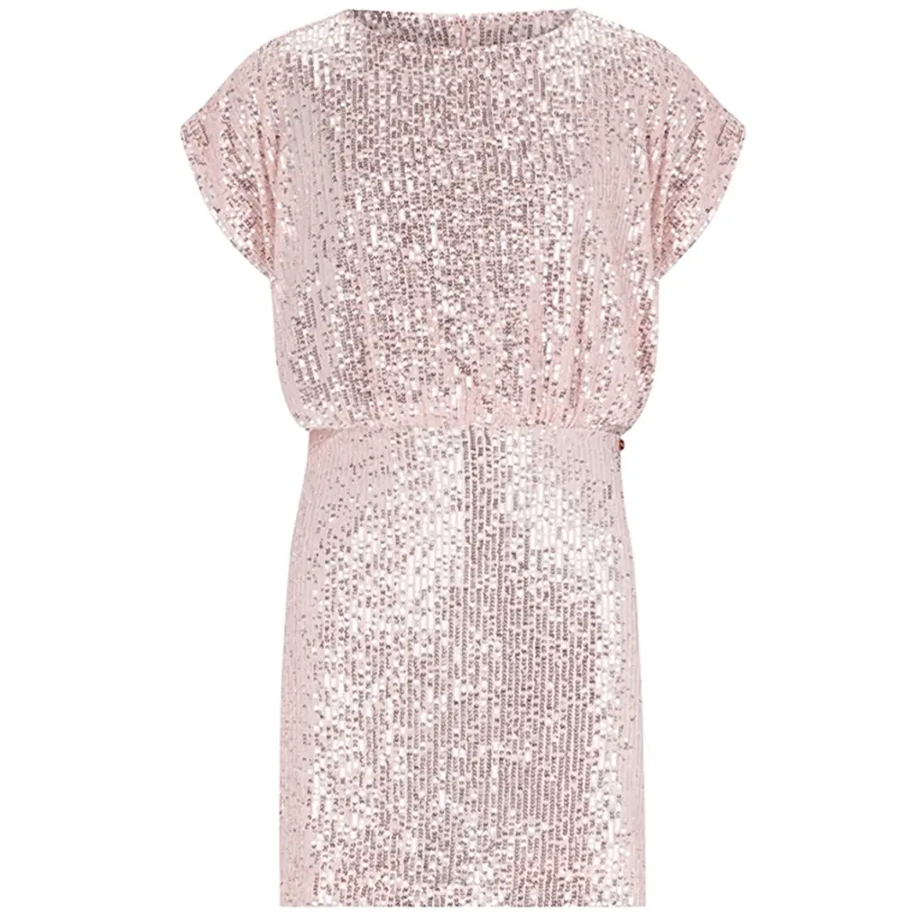Jurk Milah pailletten (vintage rose)