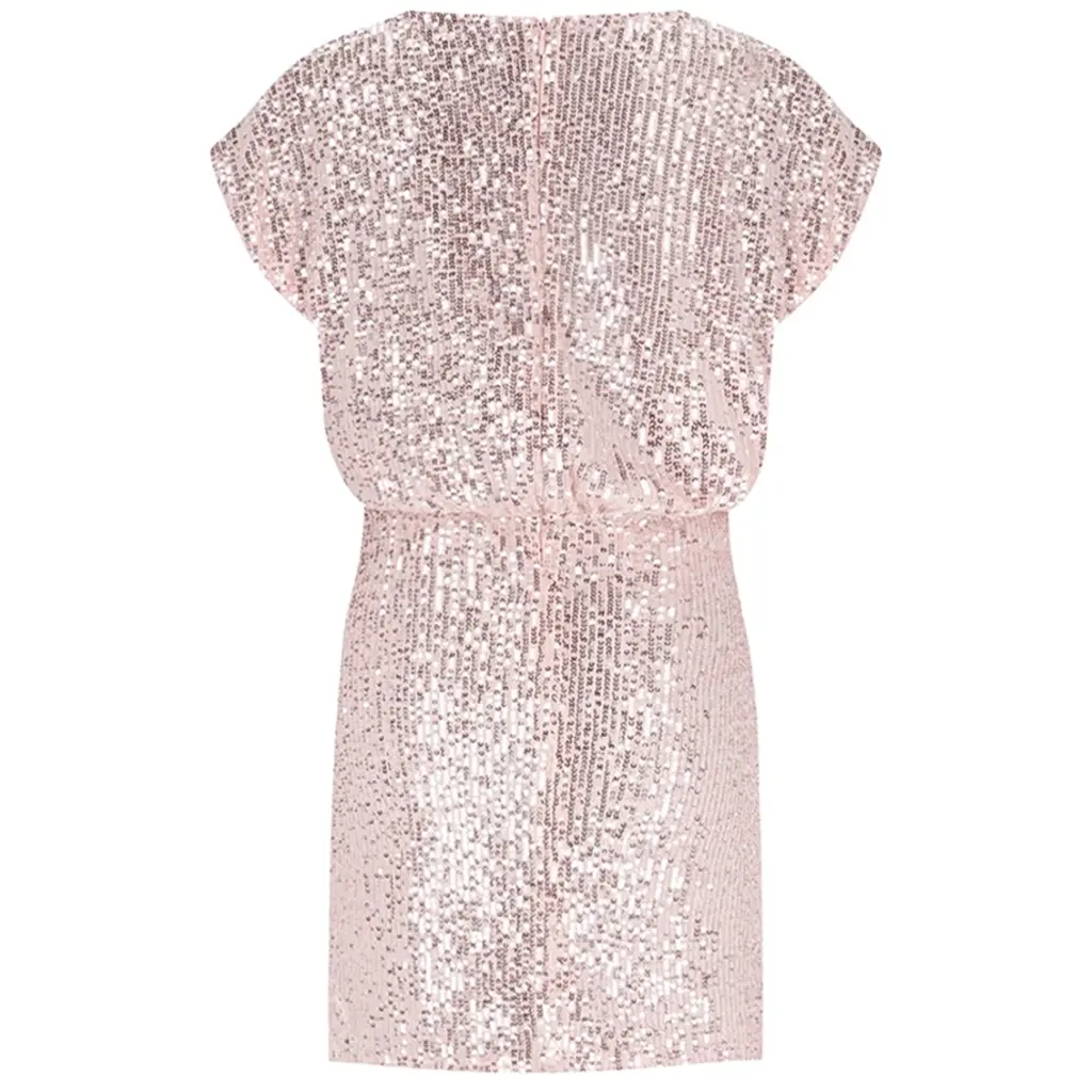 Jurk Milah pailletten (vintage rose)