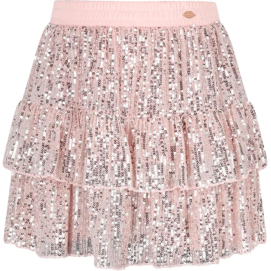 Rokje Naia pailletten (vintage rose)