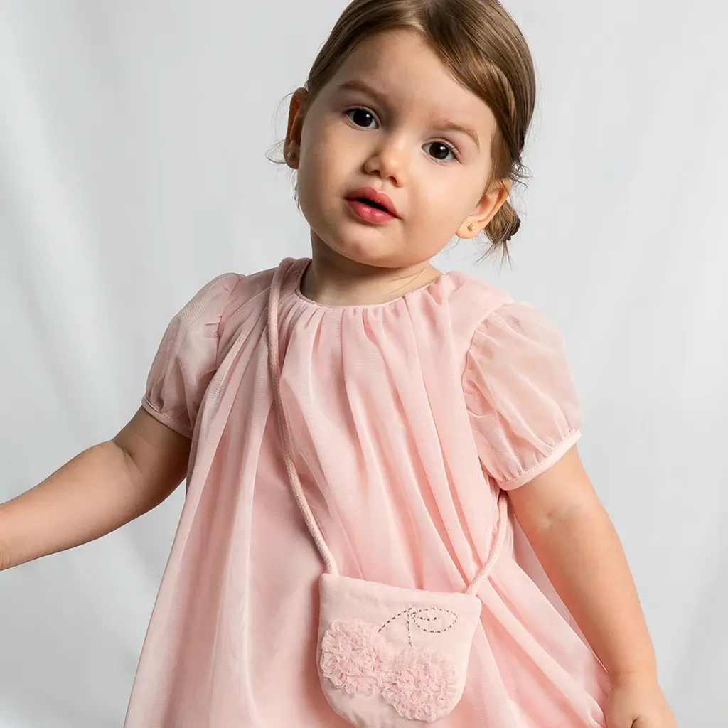 Jurkje tulle met tasje (peony)