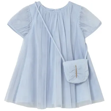Jurkje tulle met tasje (sky)