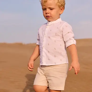 Kort broekje linen (oat mixed)