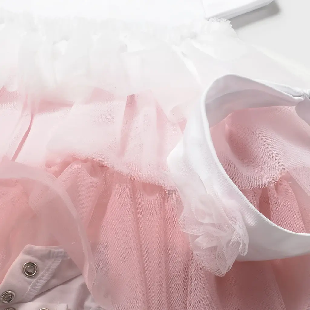 Jurkje met haarbandje (baby rose)