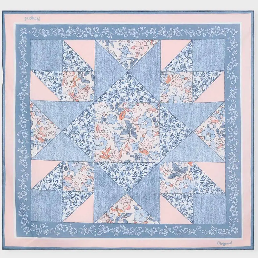 T-shirt met sjaaltje (sky bone)