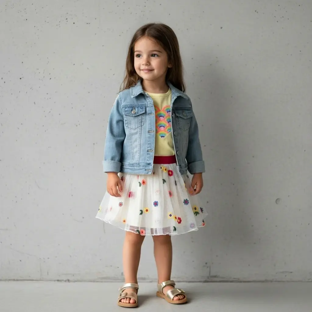 T-shirt Faro pailletten (light yellow)