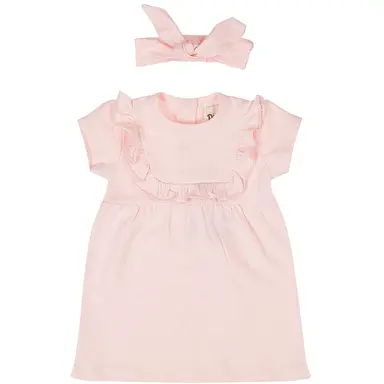 Jurk met haarbandje (soft pink)