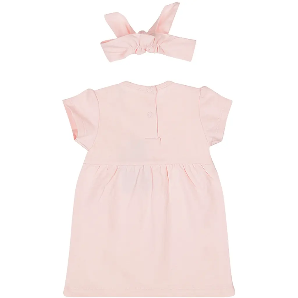 Jurk met haarbandje (soft pink)