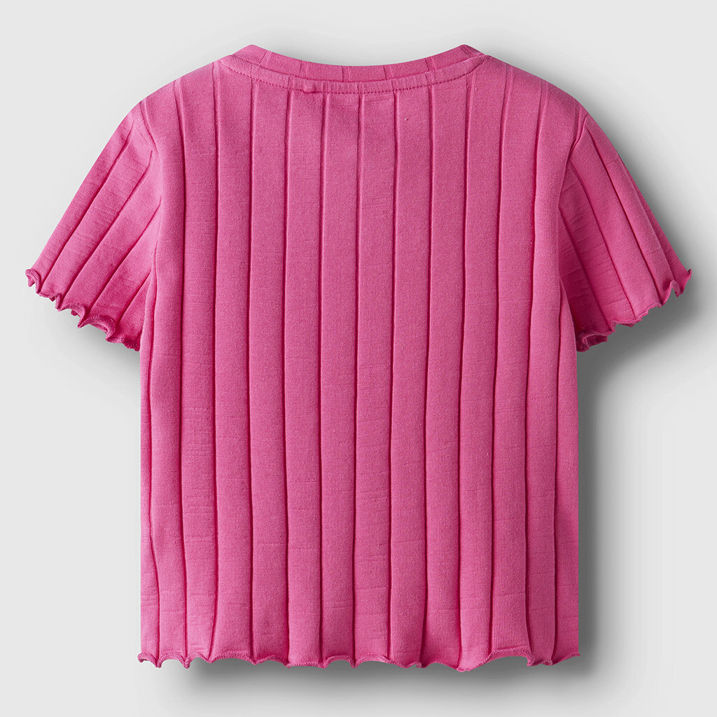 T-shirt cropped Noralina (carmine rose)