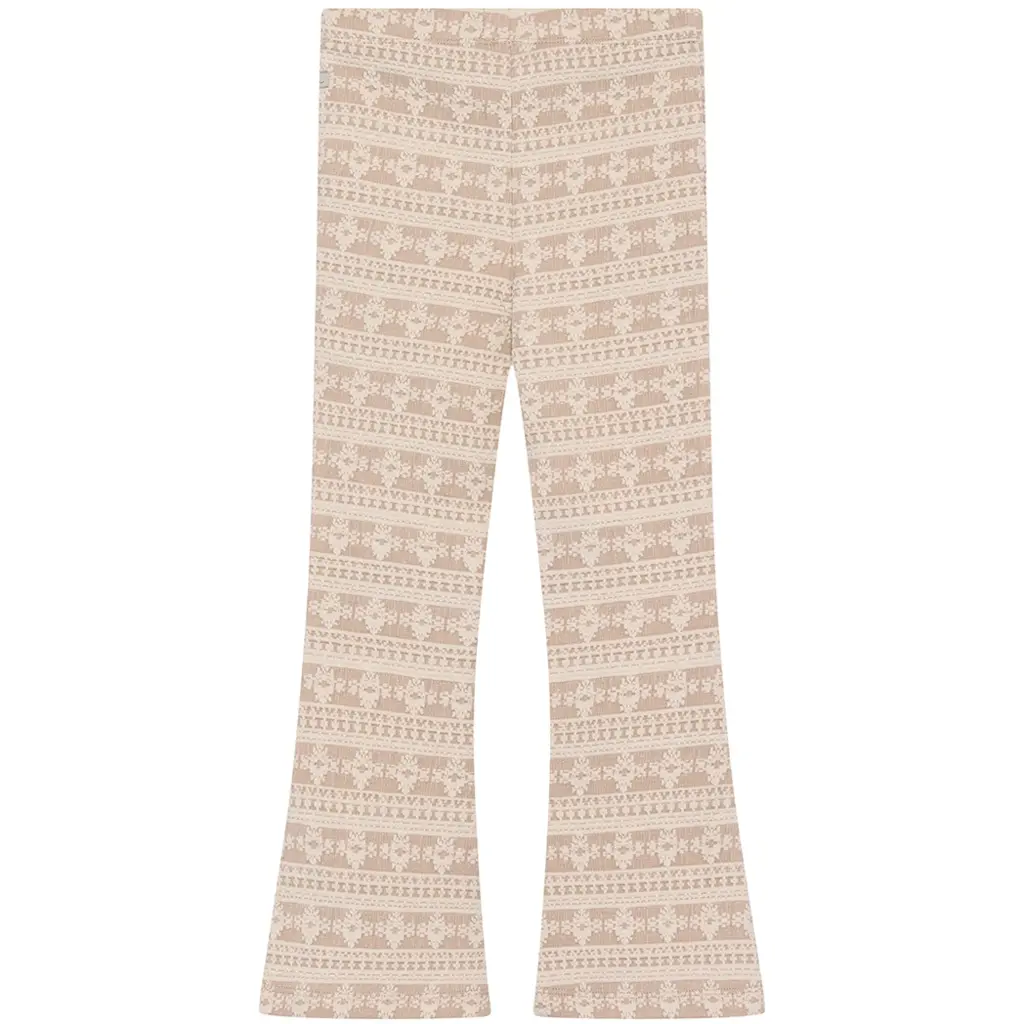 Broek/legging flared (latte sand)