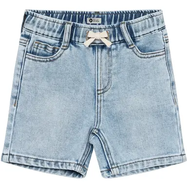 Korte spijkerbroek baggy fit (blue denim)