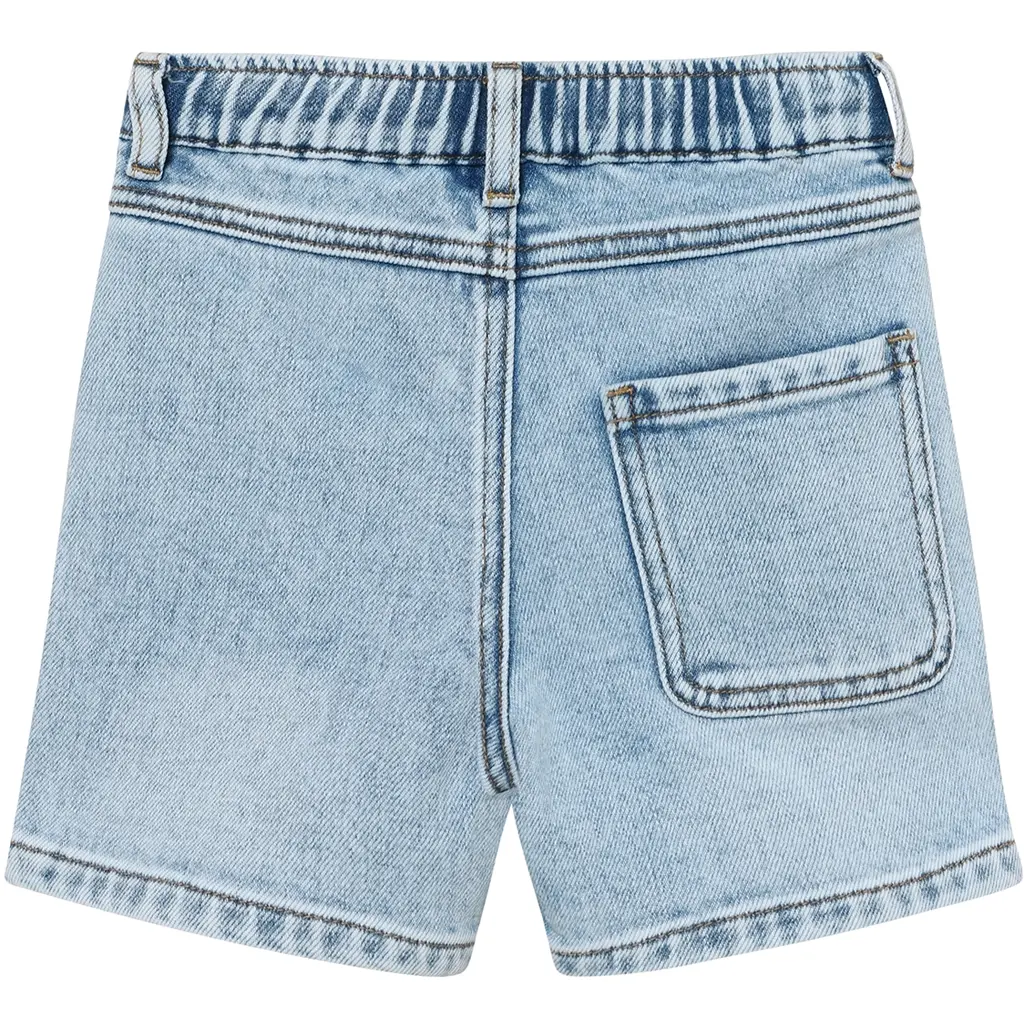 Korte spijkerbroek baggy fit (blue denim)